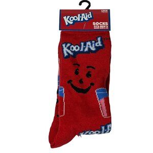 Kool Aid Socks Men’s Crew Red Kool Aid Man Graphic Retro Drink Logo Novelty Gift